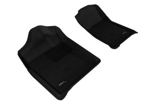 GMC Sierra Floor Mats - Front - 3D MAXpider - Kagu Series - Black - `07-`13